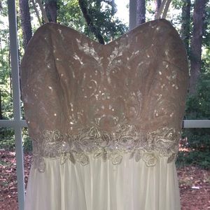 White & elegant high low dress